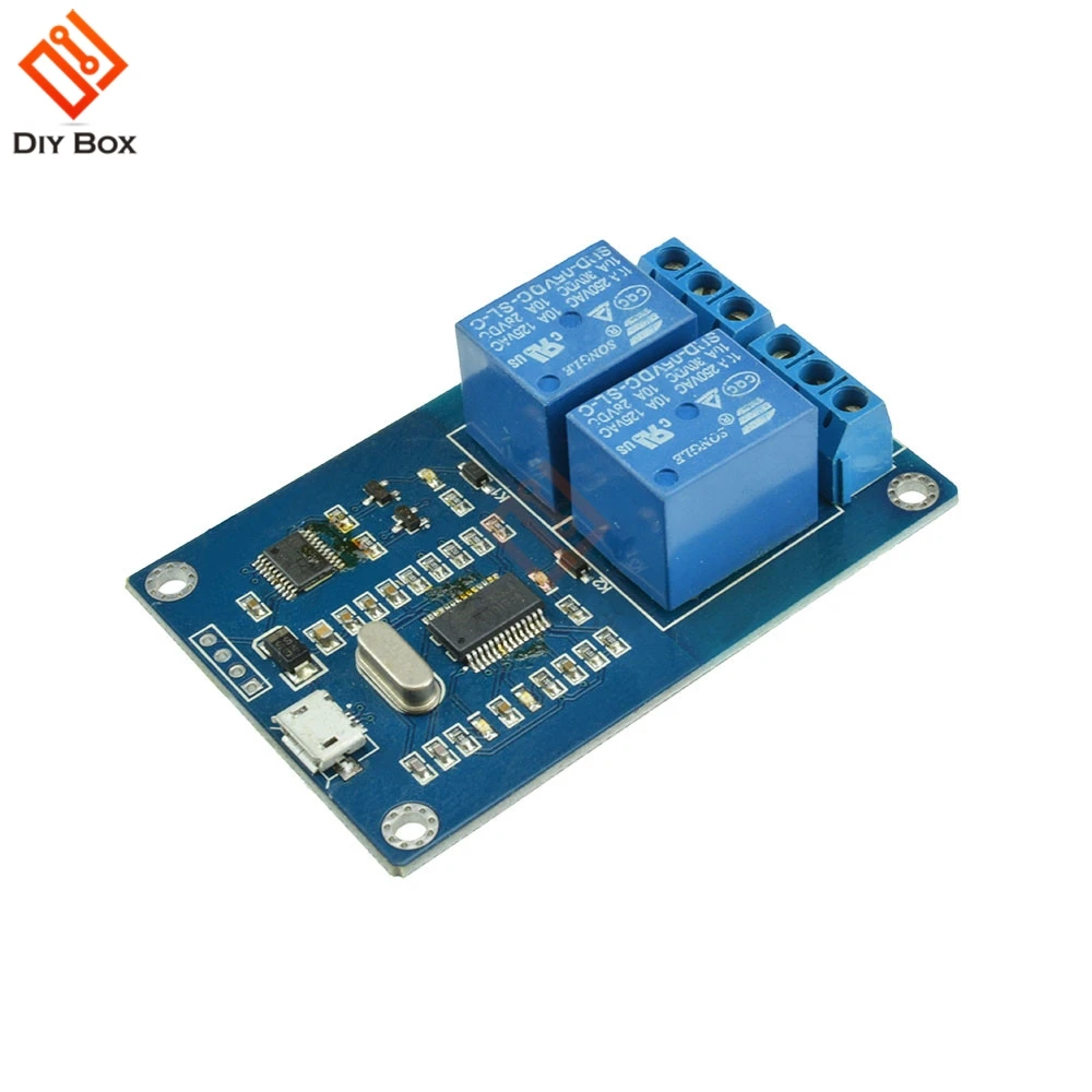

MICRO USB 5V 2-Channel Relay Module USB Control Relay Module serial port new