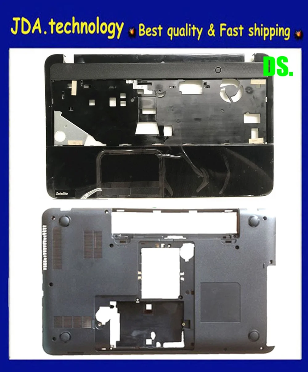 MEIARROW New Black palmrest topcase D Cover FOR Toshiba Satellite L850 L855 C850 C855 C855D Upper cover +Bottom Base Case |