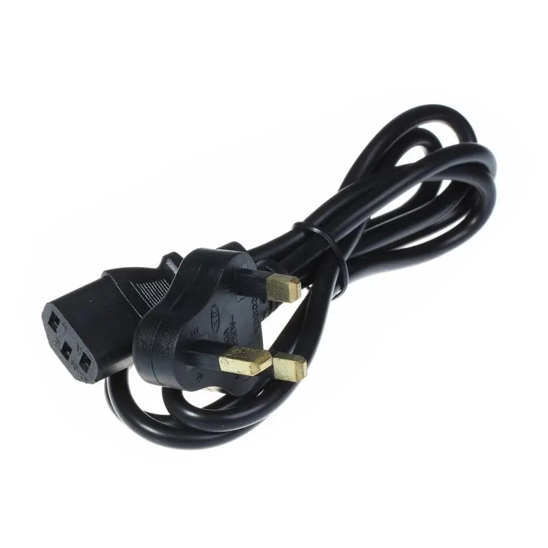 5pcs UK AC Power Extension Cord Cable 1.2m 4FT 0.5 SQ.MM2 For PC