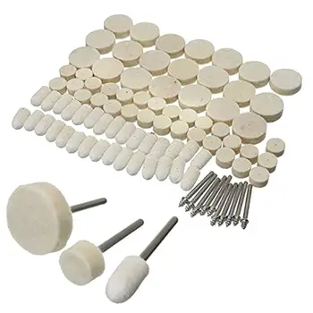 

88 Pcs Wool Felt Polishing Wheels Buff Pad With Mandrel For For All Rotary Tools