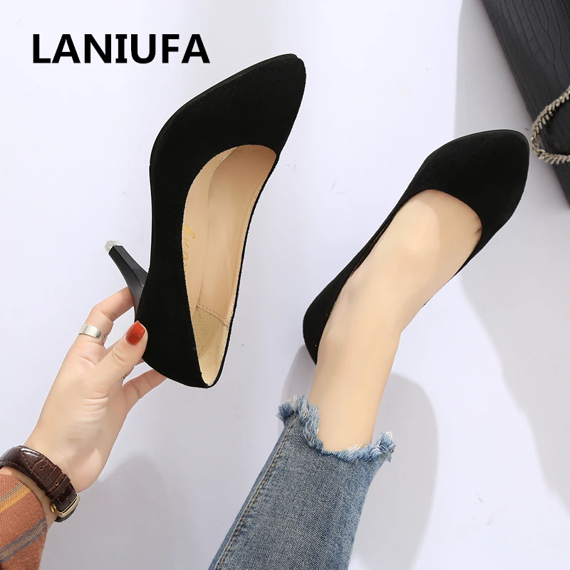 

Women High Heels Shoes women Ladies casual Shallow Round Toe Slip On Platforms Thin Heels Party Wedding pumps shoes mujer #605