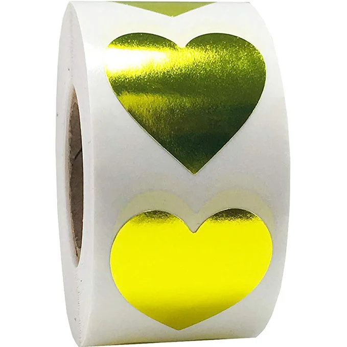 

Heart gold Stickers 500 Labels wall sticker decorations living room kids room decoration stickers home decoration