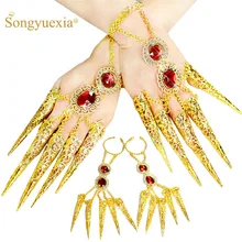 Розница/ торговля женский набор для ногтей удлиненный увеличивающий Пряжка для живота танцевальный браслет принадлежности для танца живота для женщин