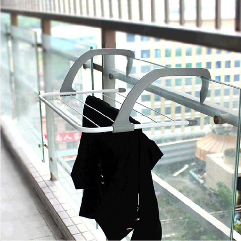 Портативный складной кронштейн для сушки одежды Дырокол вешалка зимний отопительный радиатор Балконная вешалка для одежды 52X16X34,5 см