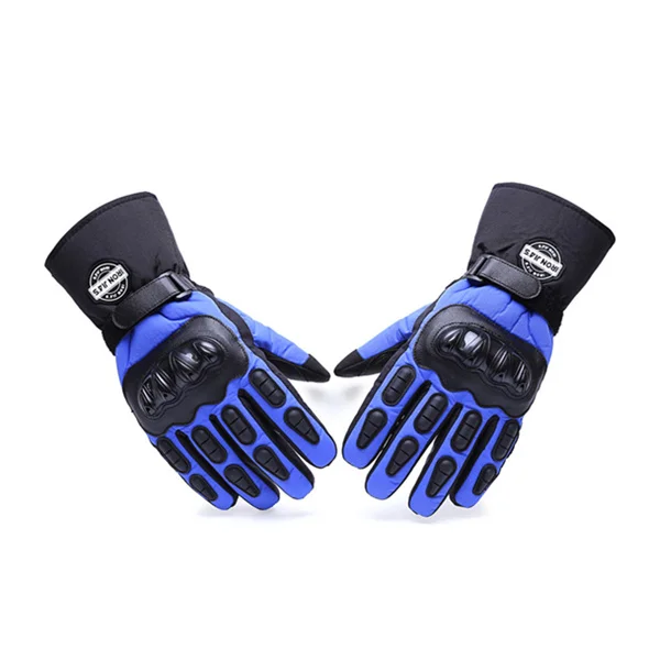 Горячие Зимние мотоциклетные перчатки теплые водонепроницаемые ветрозащитные перчатки водонепроницаемые Guantes Moto Alpine Motocross Stars - Цвет: Blue