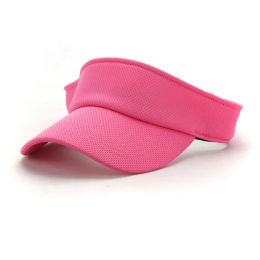 ICKOYTech солнцезащитные козырьки, утолщенные, с напульсным ремешком, регулируемые шапки, шапки для велоспорта, рыбалки, тенниса, бега, принимаются на заказ - Цвет: Розовый