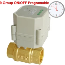 3/4 ''часы синхронизации управления латунный клапан, AC/DC9-24V или AC110v-230V таймер управляемый клапан с 9 группы Программирование