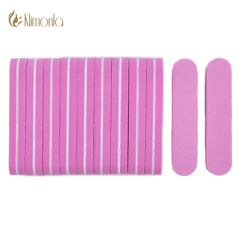 20 шт Розовый 90 мм Мини пилки для ногтей буферный блок губка пилка для дизайна ногтей 180/100 одноразовый шлифовальный полировальный шлифовальный аппарат для маникюра Инструменты