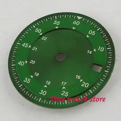 28,5 мм BLIGER зеленый циферблат окошко даты двойной часовой пояс циферблате fit DG2813 MIYOTA 8215 движение D300