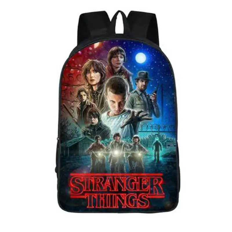cheap Montauk Stranger Things Season prints Backpack Students School Bag For Girls Boys Rucksack mochila customize Halloween gift