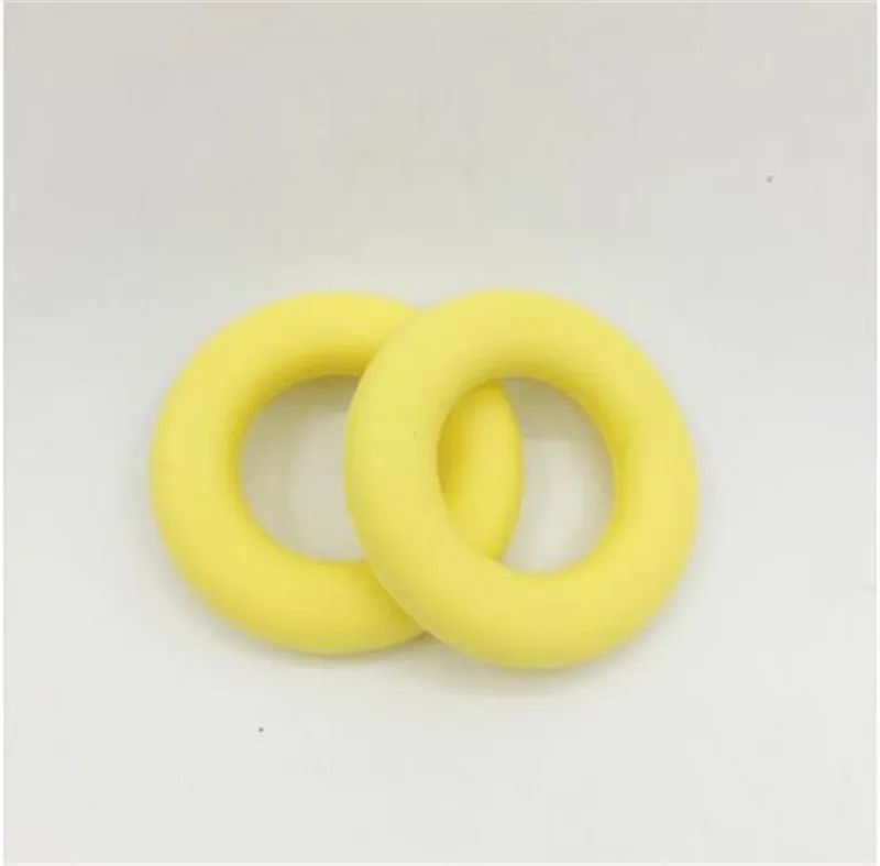 46 мм BPA свободные силиконовые круглые бусинки для пончиков качество еды DIY Детские пустышки украшения Прорезыватель для зубов игрушки аксессуары - Цвет: 7