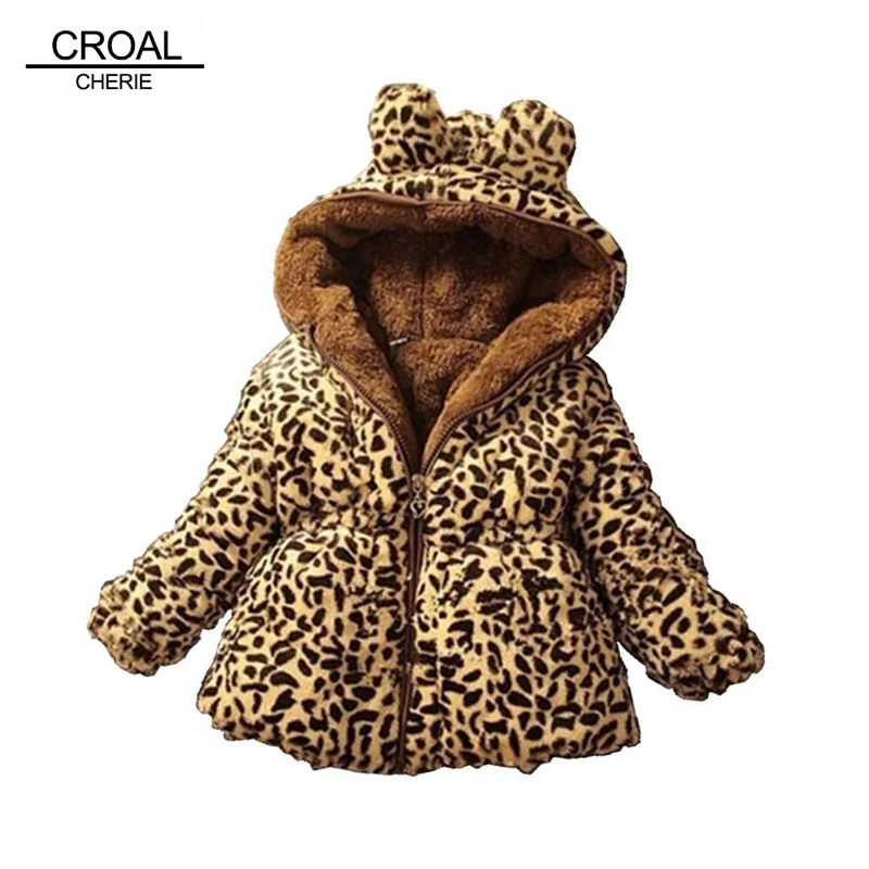 CROAL CHERIE Russian Thicken Winter Coat For Teenage Girls Fleece Velvet Children Girls Winter Jacket Children Clothing 73-120cm (2)