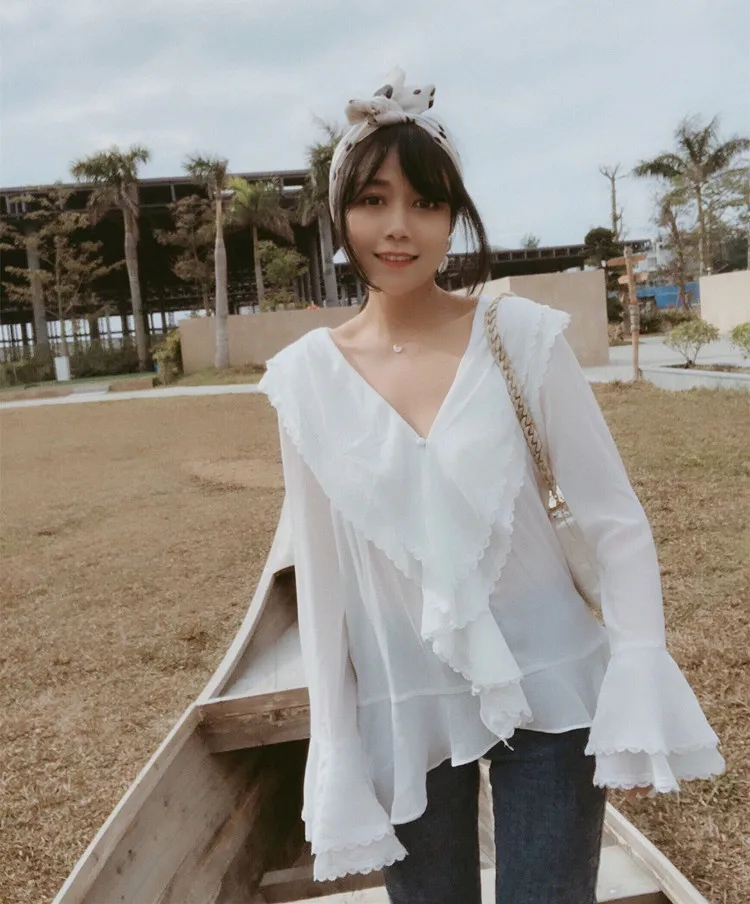 2020 Acetate Shein Full Vadim Blusas New Women's