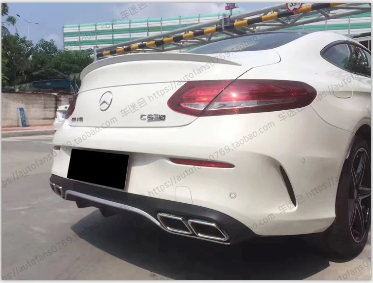 Краска автомобиля заднее крыло багажника спойлер для 16-17 18 для Benz W205 C180 C200 C260 2 двери купе C63