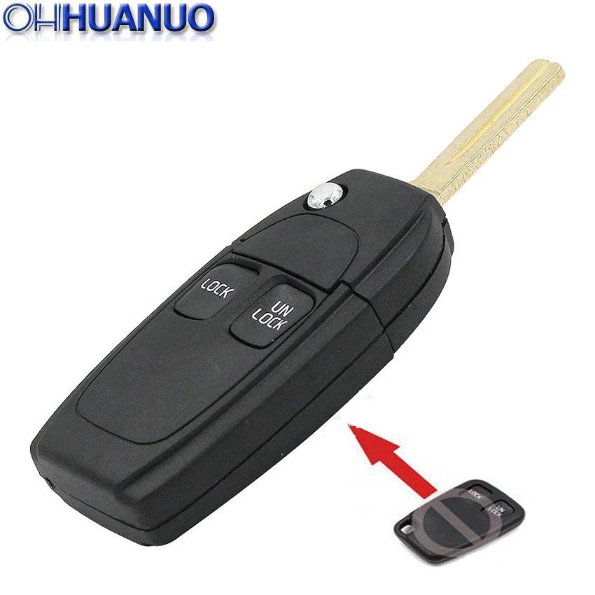 

New Modified Folding Remote Key Shell 2 Button With Uncut Blade For Volvo C70 S40 S70
