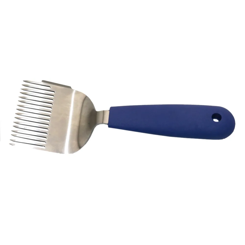 16Pin honey fork with side scraper stainless steel honey knife shovel honeycomb hive uncapping tool