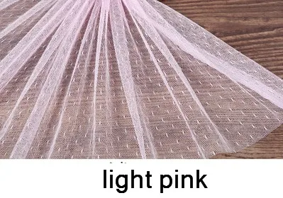 Ширина 150 см маленькая звезда Мягкая ткань точка сетка ткань тюль юбка для DIY штора ручной работы одежда свадебное украшение P095 - Цвет: light pink