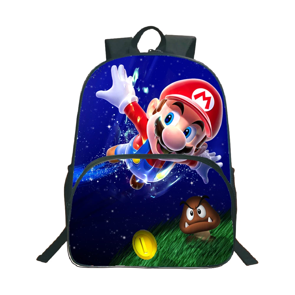 

High Quality Super Mario Bros Bags Teens Daily Backpack Students Boys Girls Backpack Fashion Popular Pattern Backpack
