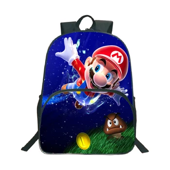 

High Quality Super Mario Bros Bags Teens Daily Backpack Students Boys Girls Backpack Fashion Popular Pattern Backpack