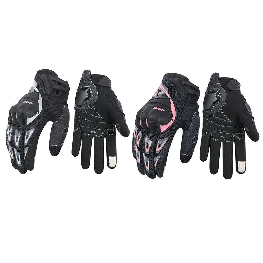 

Summer Full Finger Motorcycle Riding Gloves Universal Unisex Mesh Breathable Safe Touch Screen Cycling Gloves