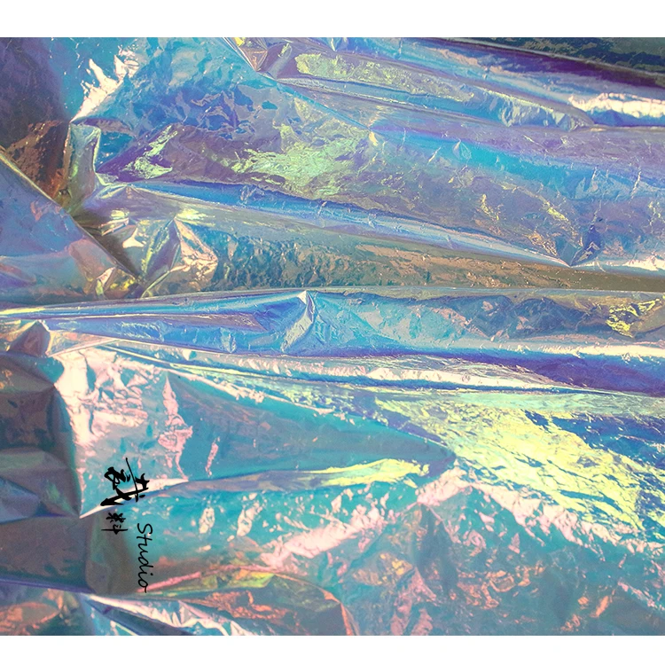 Дизайнерский зеркальный цветной термополиуретановый лазерный флуоресцентный Модный водонепроницаемый тканевый материал для лоскутного шитья kumas telas por metros