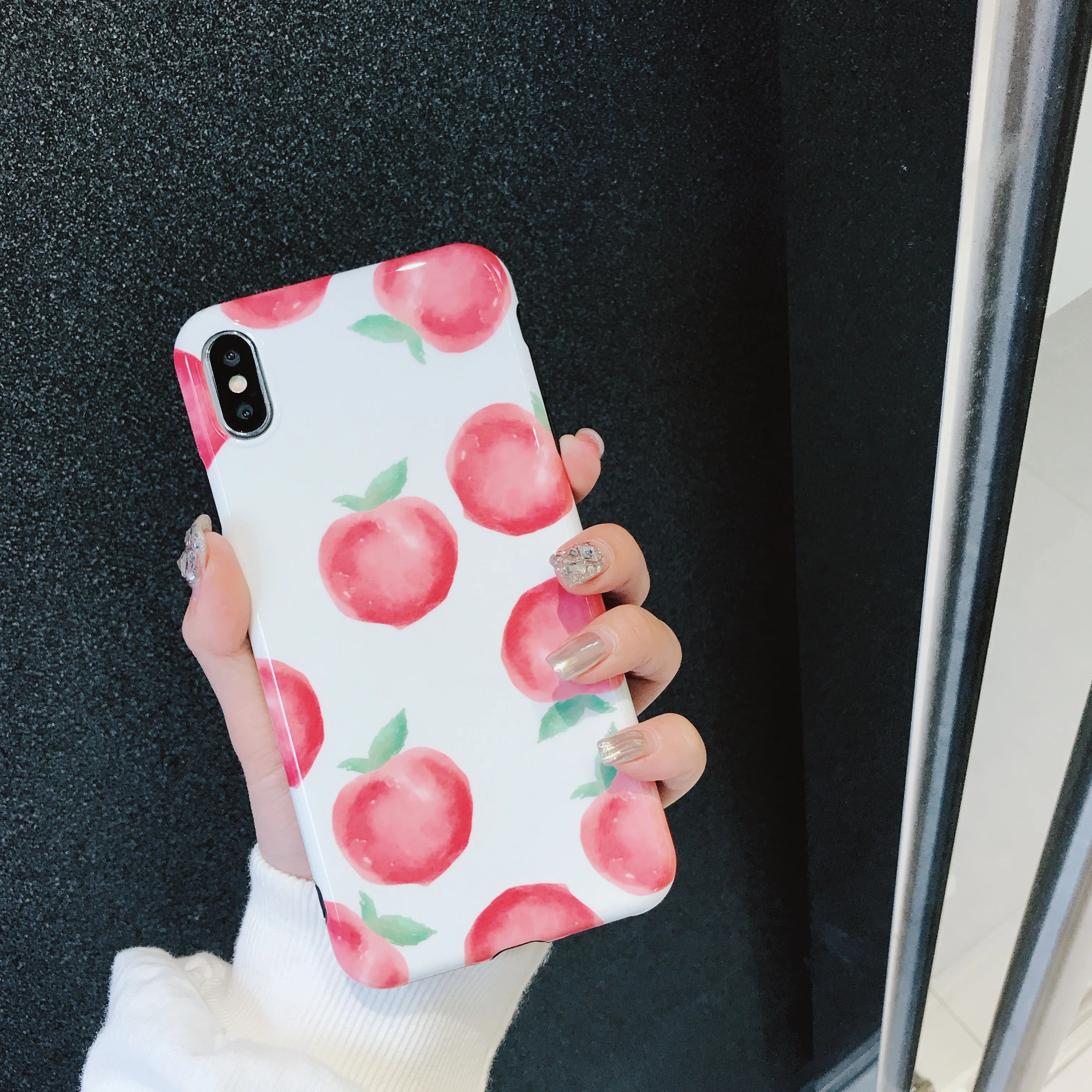 Freash персиковый чехол для телефона IPhone XS MAX XR 6 7 8 Plus Мягкий IMD задняя крышка S P Concha |