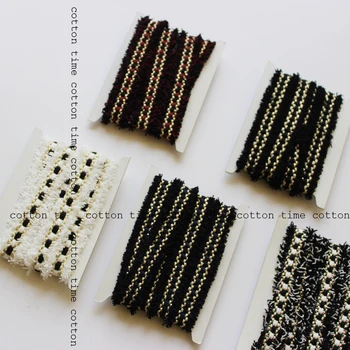 

5yards/lot tweed webbing 2cm wide Golden Mixed Ribbon with sequins in brand style accessory for bag garment free shipping