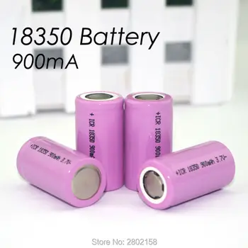

4 pcs. / LOT ICR 18350 lithium battery 900 mAh battery 3.7 V power cylindrical lamp electronic smoking