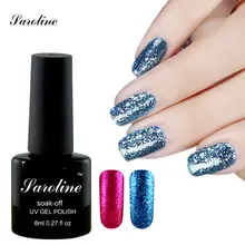 Saroline 3D Shining bluesky lucky ColorGlitter Platinum UV Nail Gel Polish Soak Off UV/LED Lacquer Vernis Semi Permanent