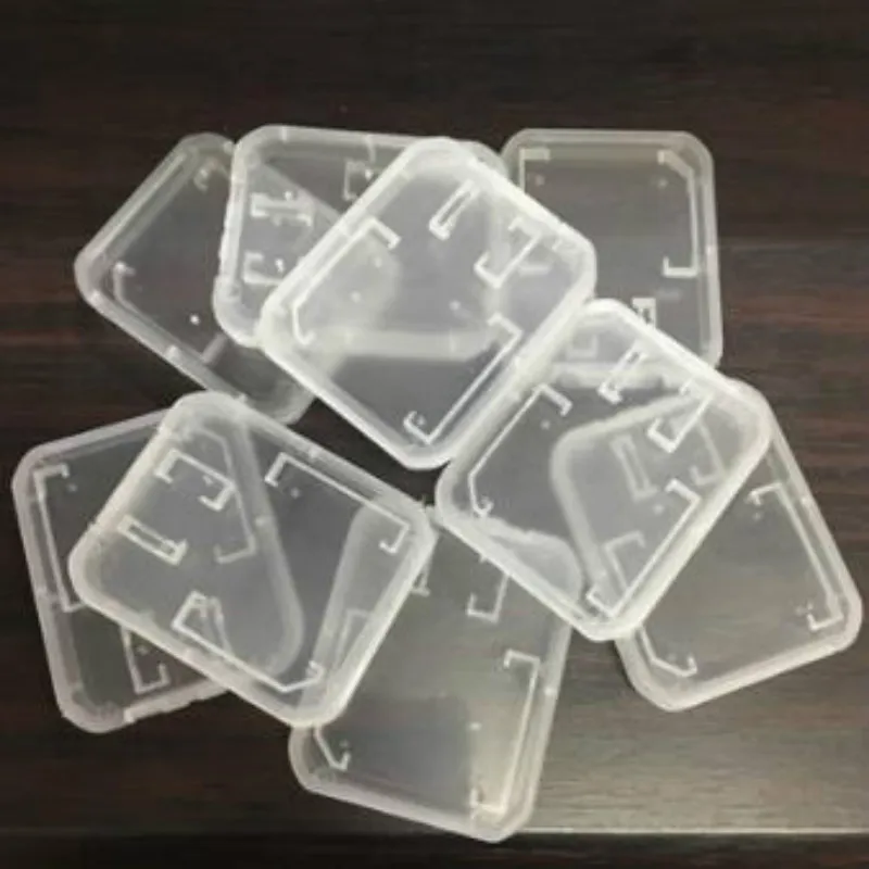

10pcs/lot Transparent Standard SD SDHC Memory Card Case Holder Box Storage New