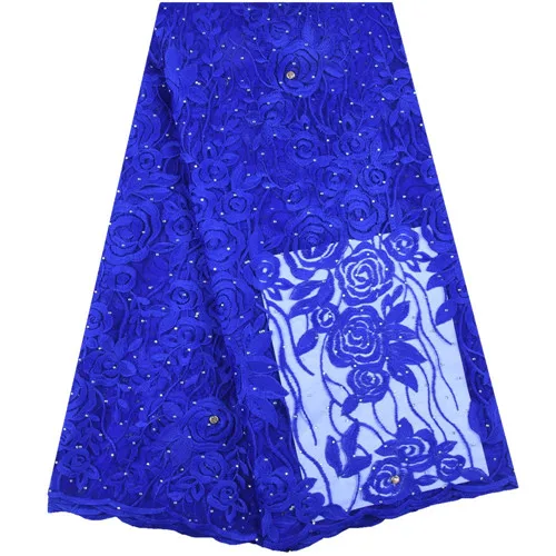 Последняя Высококачественная африканская кружевная ткань французская молочная шелковая ткань с кружевом вышивная сетка петли кружева для свадебного платья 1629 - Цвет: As Picture