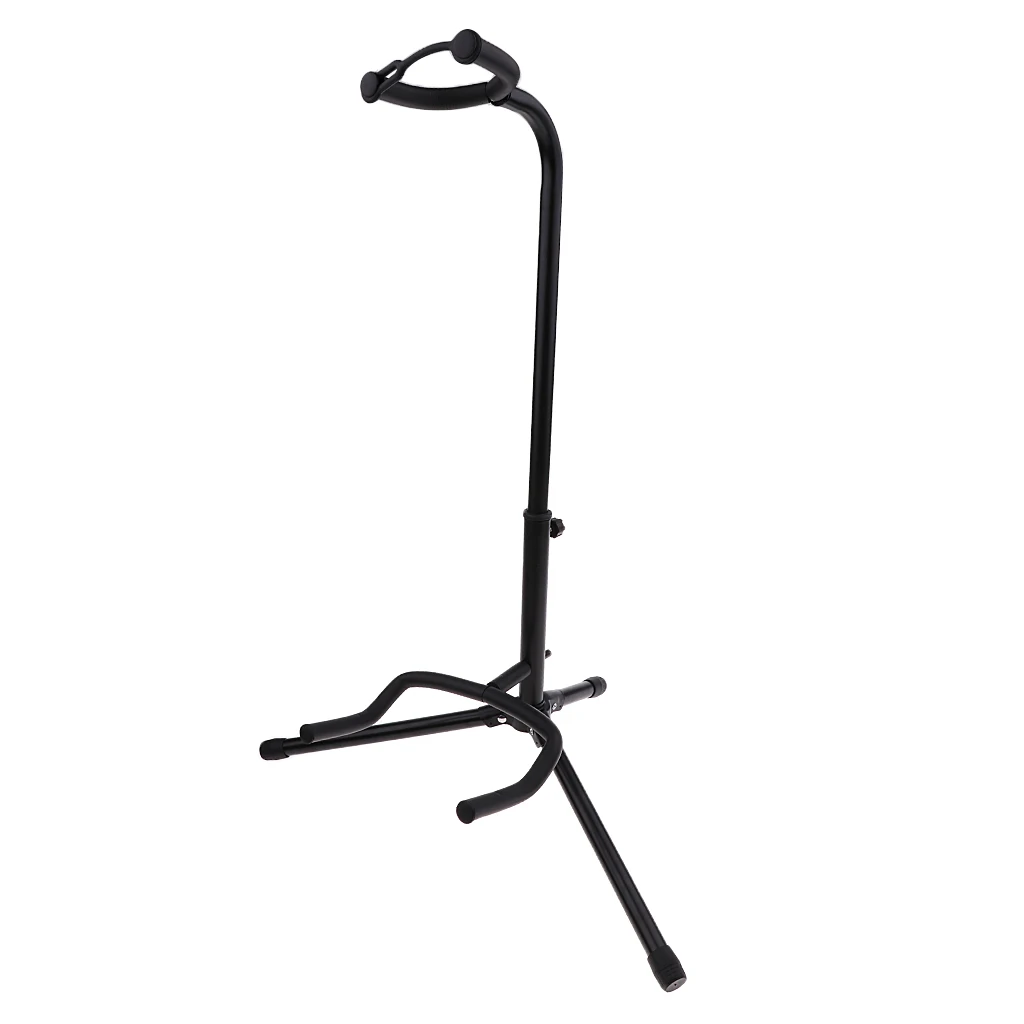 Foldable A Frame Guitar Holder Neck Lock Floor Stand for Electric/Classical/Acoustic Guitar Bass DIY Accessory