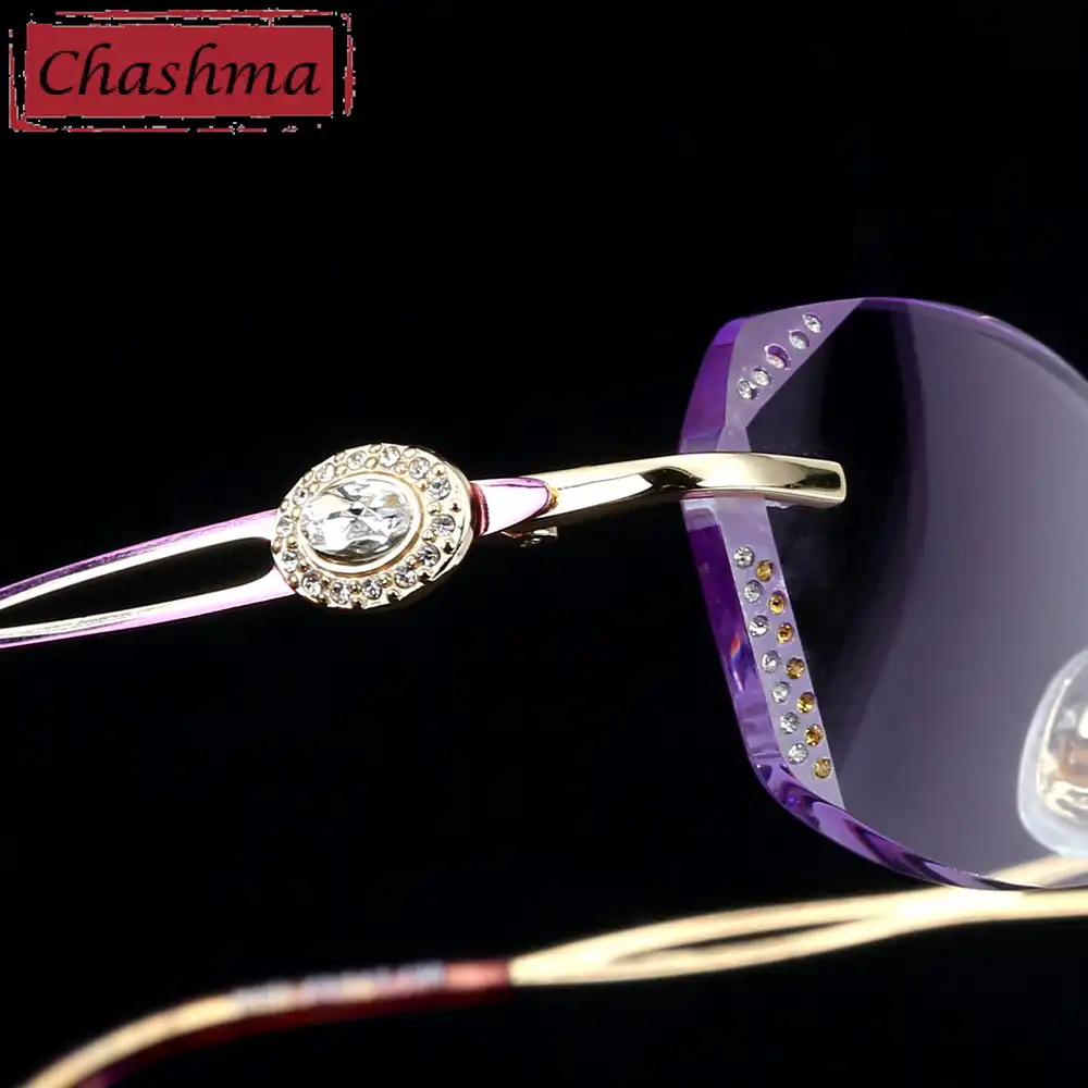 Chashma дизайнерская модная женская оправа для очков без оправы с бриллиантами