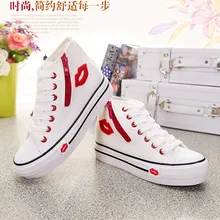 Women Canvas Shoes Woman Casual Shoes White Platform Basket Wedges Shoes Mujer Chaussure Femme Summer Flats