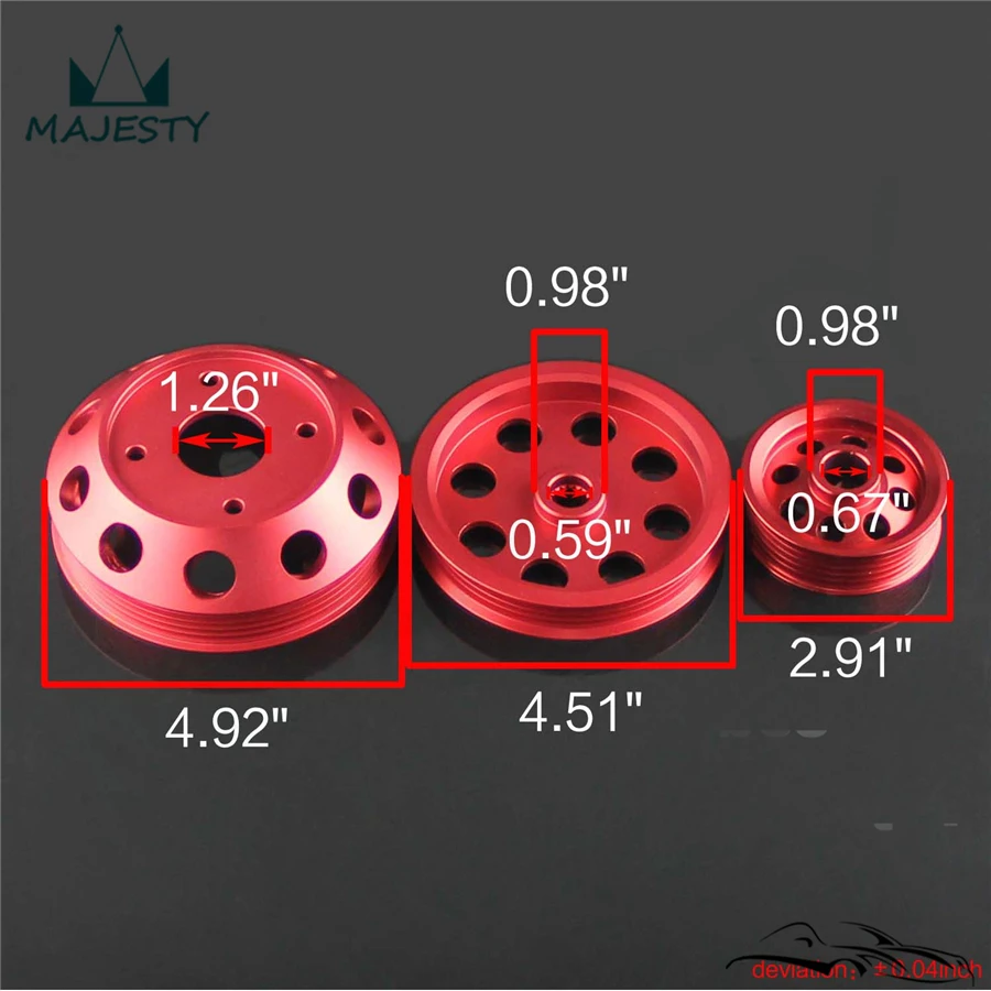 Светильник Алюминиевый коленчатый шкив для 1989 1998 SR20DET Nissan 240SX S13 S14 S15 SILVIA RED|pulley