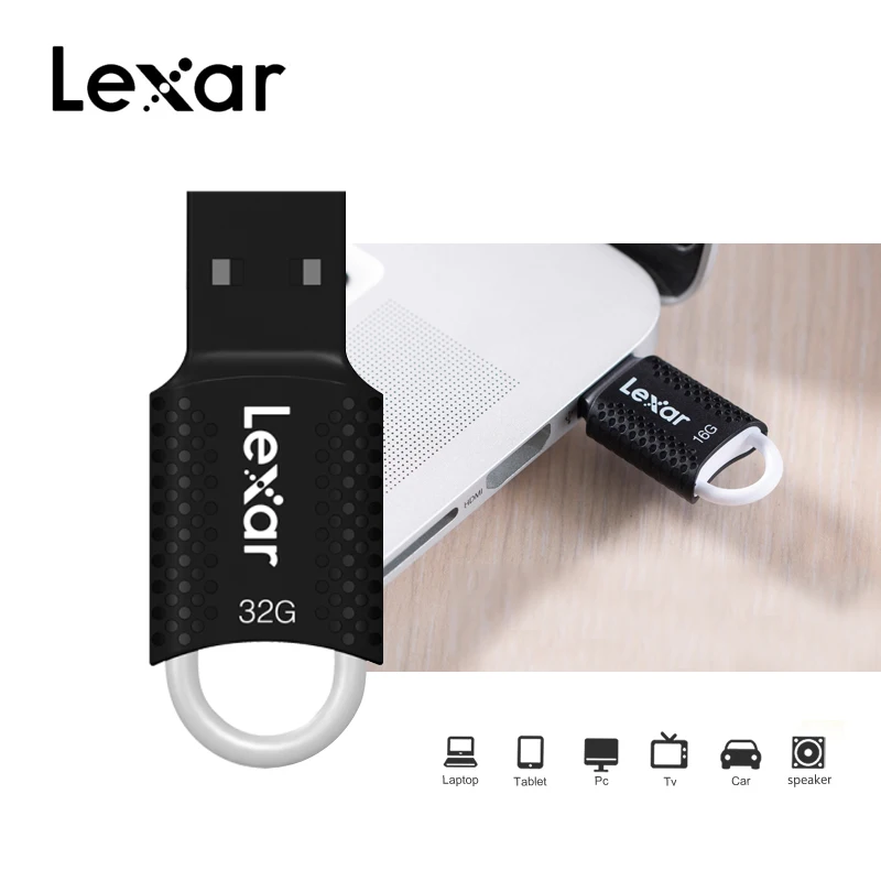 Lexar V40 мини Usb 2,0 Флешка 16 ГБ 32 ГБ 64 Гб класс 4 Memoria Флешка флеш-накопитель