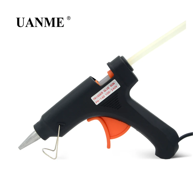 

UANME 20W 100-240V High Temp Hot Melt Glue Gun Professional Repair Heat Tool Spray Gun USA Plug / 7mm*200mm Glue Stick