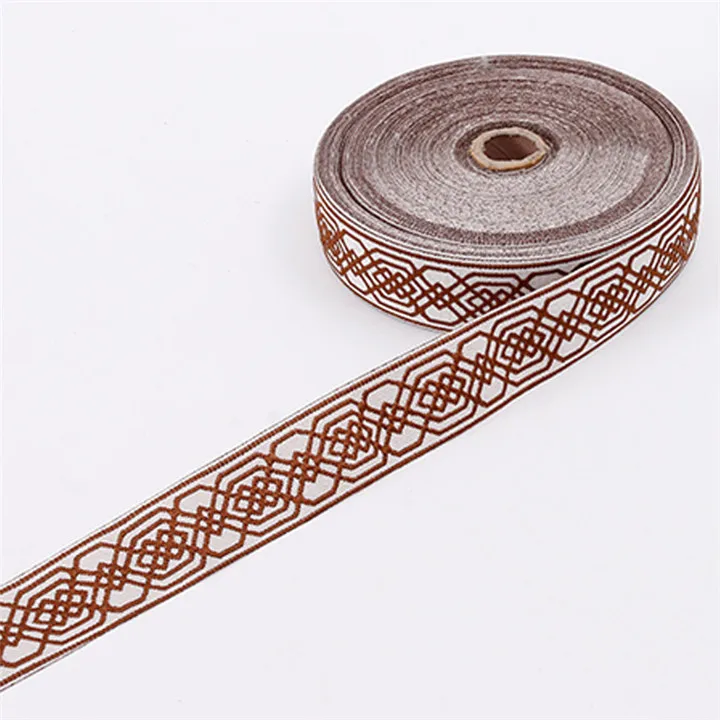4  25mx3cm Jacquard Ribbon For Home Textile Curtain Printed Satin Ribbon Handmade Diy Wedding Decor Cake Box Clothing Gift Ribbons