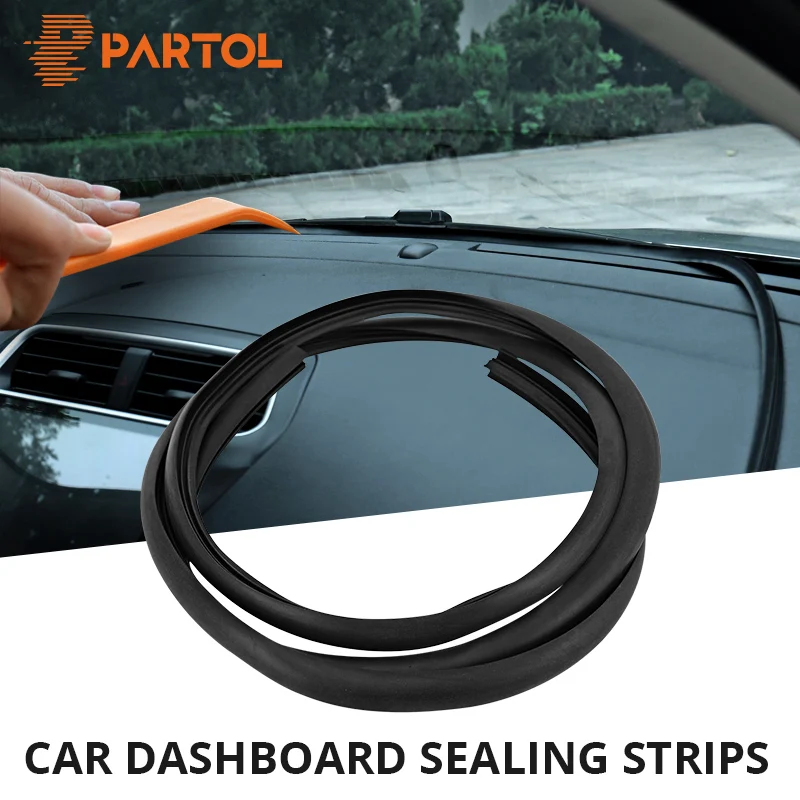 

Partol 160CM Car Seal Strip Door Dashboard Waterproof Trim Sound Insulation Soundproof Weatherstrip EPDM Auto Rubber Seal Strips