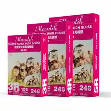 

3R/4R/5R A4 A6 100 Sheets / package High-Glossy Photo Paper Inkjet Single-sided Printing Paper For Inkjet Printer
