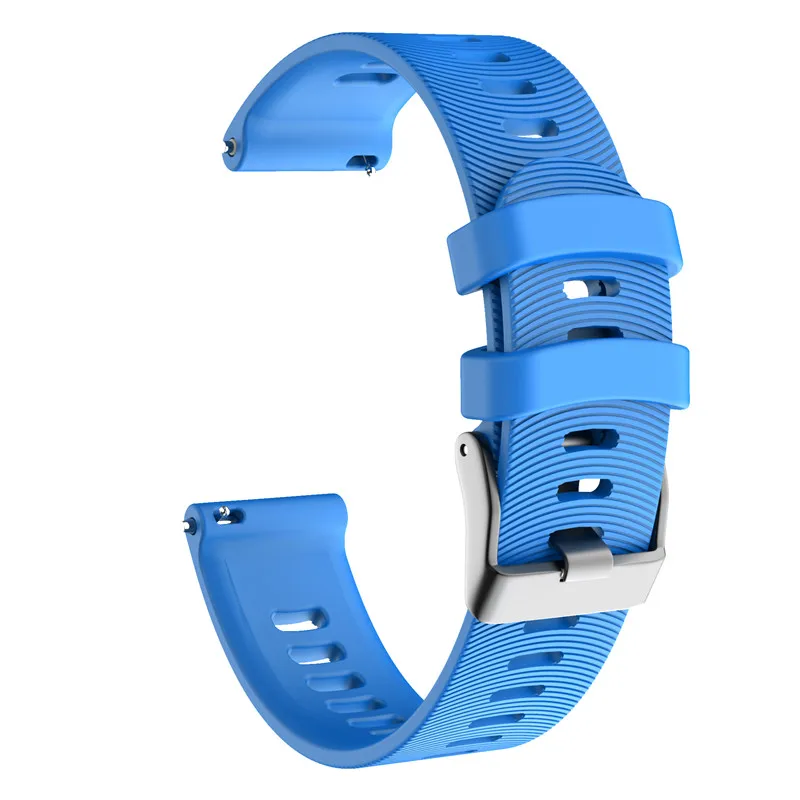 Для Garmin Forerunner 245 245 м 645 Vivoactive3 силиконовый ремешок для часов для samsung Шестерни S2 спортивные Galaxy часы активное 2/42 мм - Цвет: Sky Blue