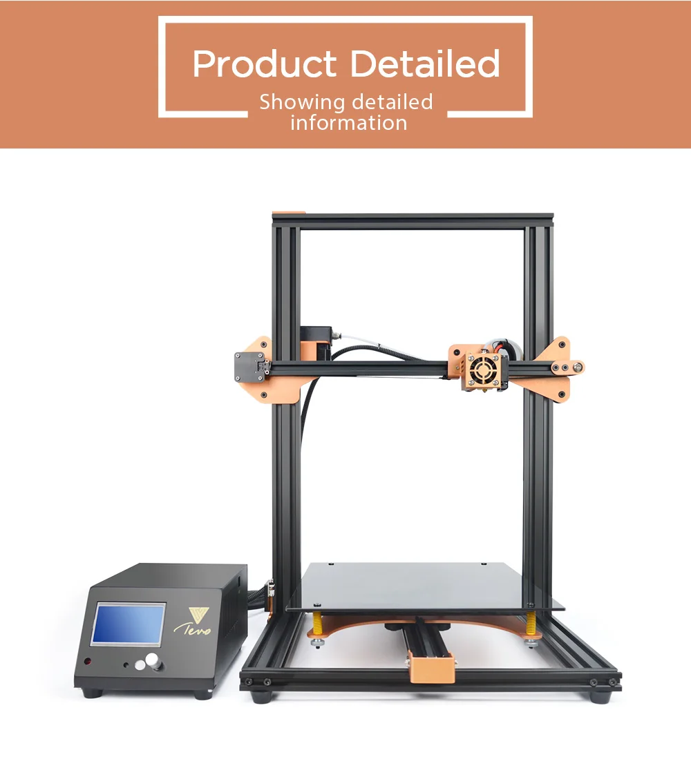 Newest TEVO Tornado 3D Printer Fully Assembled Aluminium Extrusion Impresora 3d Large Bed 3D Printer Machine Titan Extruder