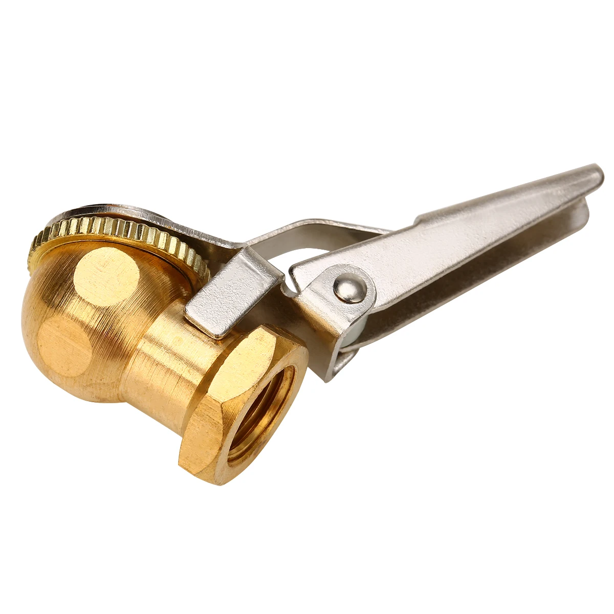 MAYITR 1/4" NPT Clip-On Ball Foot Auto Car Air Chuck 45 Degree Head Tire Tyre Inflator Fitting Kit