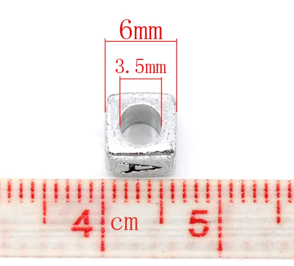 500 шт Квадратные бусины в форме букв Алфавит бусины Сделай Сам ручной работы поделки 3,5 мм акриловые бусины для изготовления браслетов и ожерелий