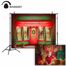 Allenjoy фон для фотосъемки красный зеленый фон для фотосъемки с изображением рождественского окна куклы в горшках студийный фон для фотосъемки