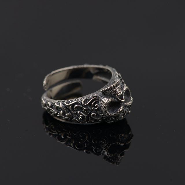 100% 925 STERLING SILVER GOTHIC PUNK SKULL RINGS