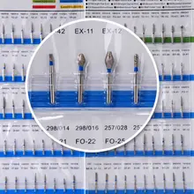50 шт. Стоматологические алмазные боры 150 типов плоских концевых конических средних FG1.6mm наконечник