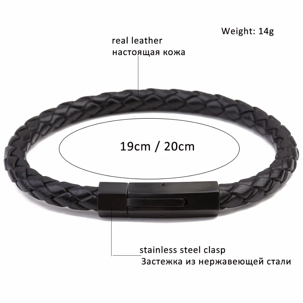 LISNOIR-2017-Retro-Vintage-Brown-Black-Genuine-Braided-Leather-Bracelet-Men-Male-Stainless-Steel-Magnetic-Clasps