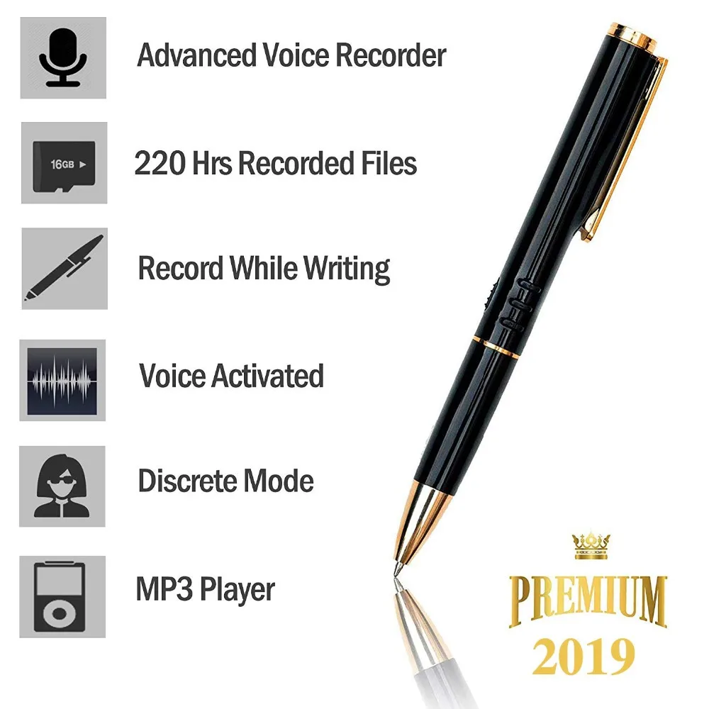 

Professional Voice Recorder Pen Portable HD Recording Pen Audio Recorder Dictaphone Noise Reduction Mini Justice Tool V6