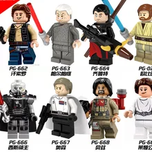 80 шт. PG8024 Han Solo Palpatine Qilu special Obi-Wan Sith Lord Orson Baez p Leia Gift детские игрушки